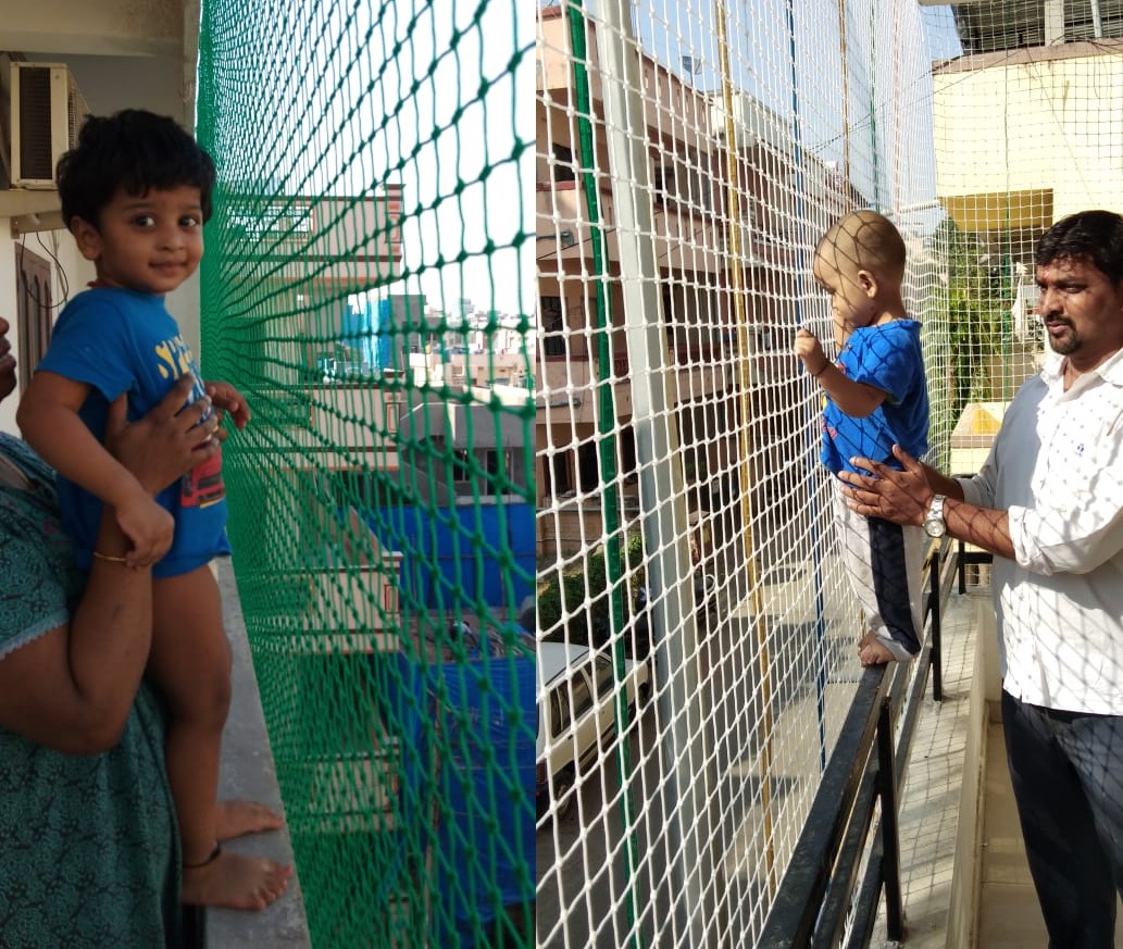 Children safety nets in bandlaguda